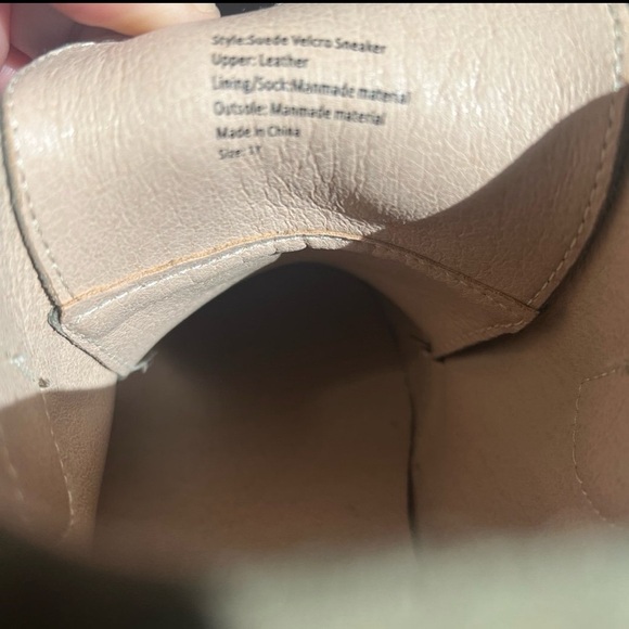 SweetHoney suede green hi top sneakers leather hook and loop big kid size 1 - Picture 10 of 10